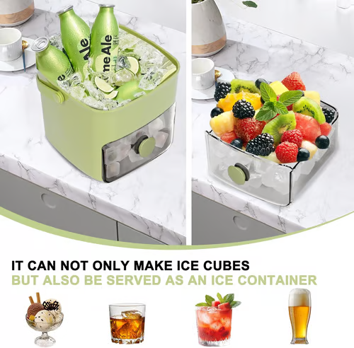 🔥Summer Hot Sale 50% Off🧊Portable Ice Maker with Lid and Storage Box (48 cubes).