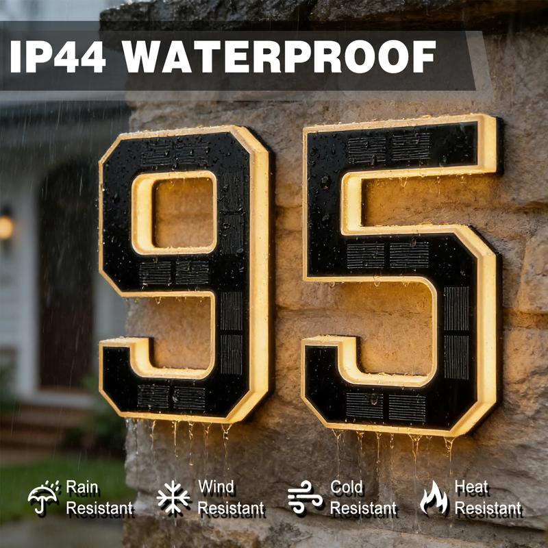 🔥Last Day 50% OFF🔥Solar Lighted House Numbers LED Numbers, Waterproof for Outside