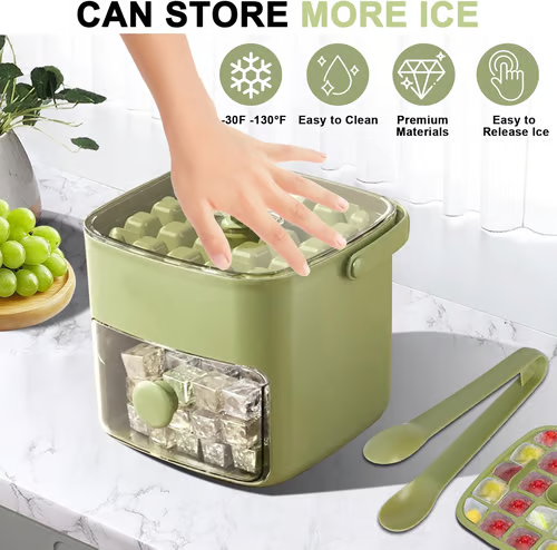 🔥Summer Hot Sale 50% Off🧊Portable Ice Maker with Lid and Storage Box (48 cubes).