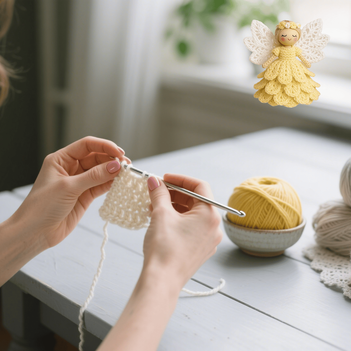 ⚡🔥Early Chrismas Sale 50% Off🎄Crochet your own angel - complete craft kit