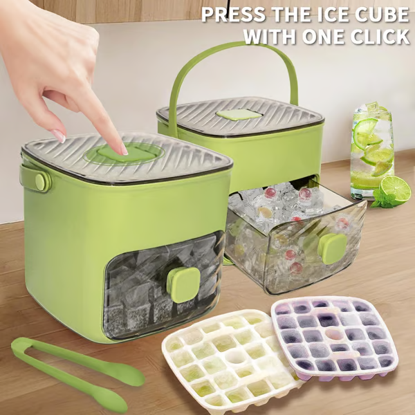 🔥Summer Hot Sale 50% Off🧊Portable Ice Maker with Lid and Storage Box (48 cubes).