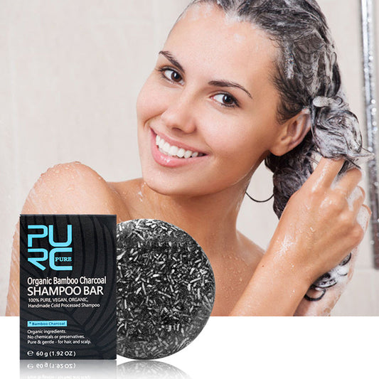 Handmade Bamboo Charcoal Natural Shampoo Soap