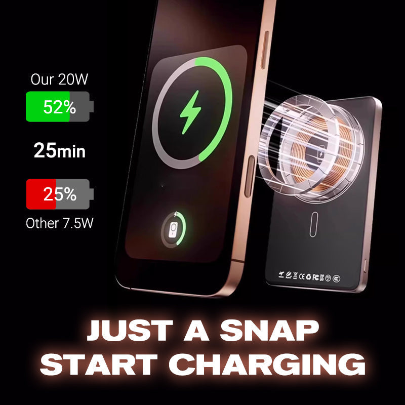 🔋✨Professional Magnetic Charger for Travelers & Professionals 🧲| 20W Wired & 15W Wireless | 10,000 mAh | Fast Delivery💥