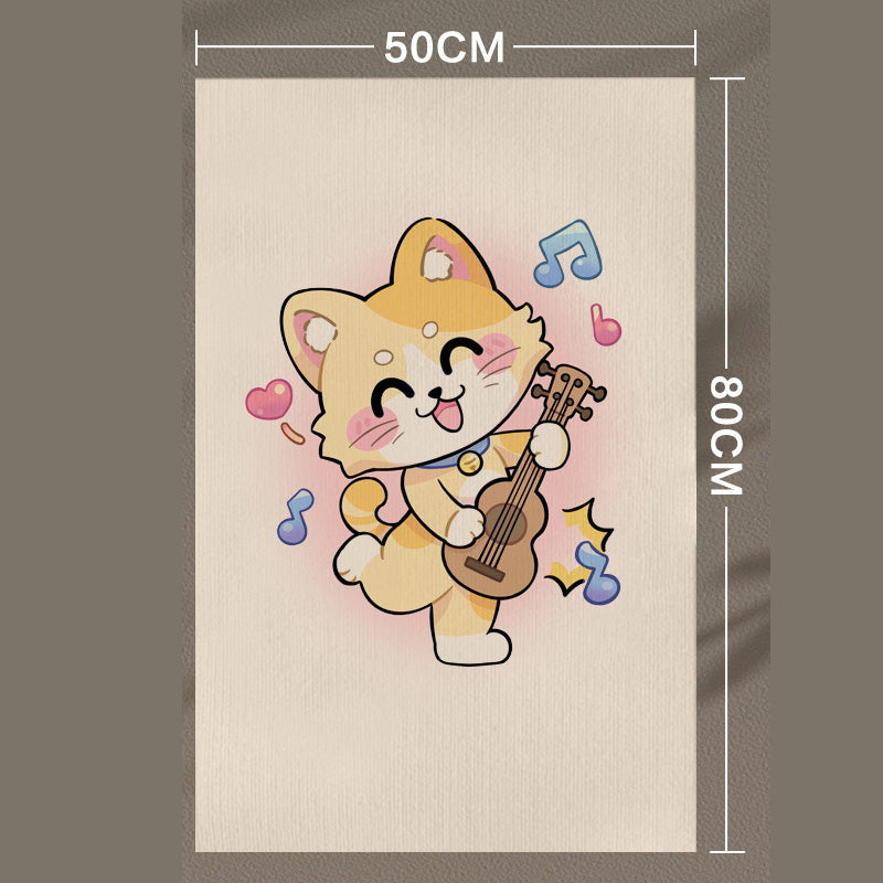 Self-Adhesive Cat Scratching Mat with Cartoon Print