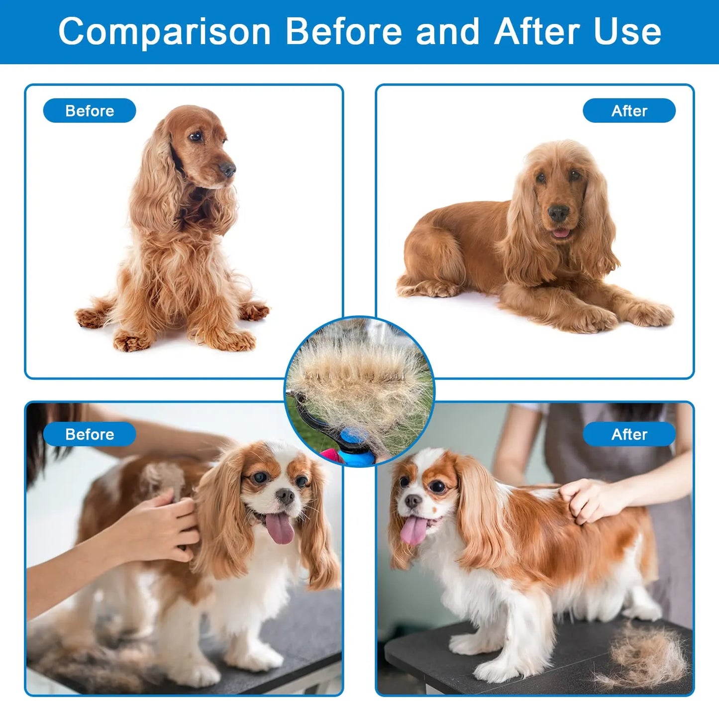 🐕 Last Day Special Price £9.99 !  🏆 Professional Deshedding Tool For Dogs And Cats – Gentle On Skin, Efficient Grooming & Comfortable Grip Design ✂️