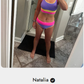 🌼Color Block Patchwork Nylon Sporty 3-Piece Bikini Set - High Waisted & Tummy Control Swimsuit👙🌈