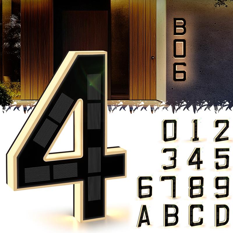 🔥Last Day 50% OFF🔥Solar Lighted House Numbers LED Numbers, Waterproof for Outside