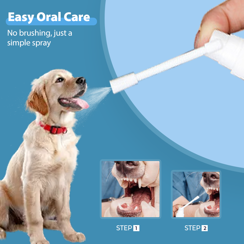 🧴 50% OFF NOW! Dental spray for pets – no brush required – natural peppermint – eliminates bad breath & plaque 🐾✨