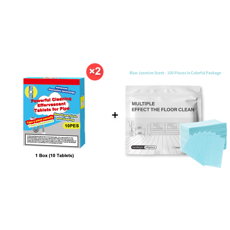 ⏳Time-Limited Special⏰Powerful Cleaning Effervescent Tablets for Pipe, Fast Dissolve Hair Grease Clogs, Deodorizing Antibacterial Pipe Cleaner for Sink Toilet Floor Drain