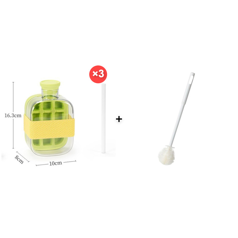 ❄️2-in-1 Ice Cube Maker Water Bottle Built-In Ice Tray, Food-Grade Silicone, Bpa-Free. Make Ice & Store Water In One Bottle – Ideal For Gym, Office & Travel! 🏋️‍♂️💼✈️