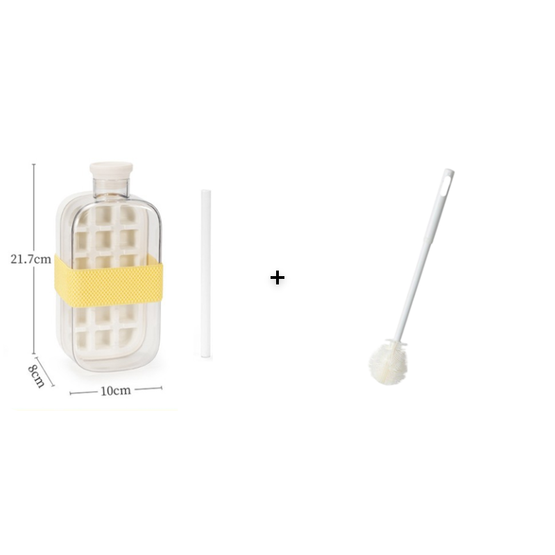 ❄️2-in-1 Ice Cube Maker Water Bottle Built-In Ice Tray, Food-Grade Silicone, Bpa-Free. Make Ice & Store Water In One Bottle – Ideal For Gym, Office & Travel! 🏋️‍♂️💼✈️