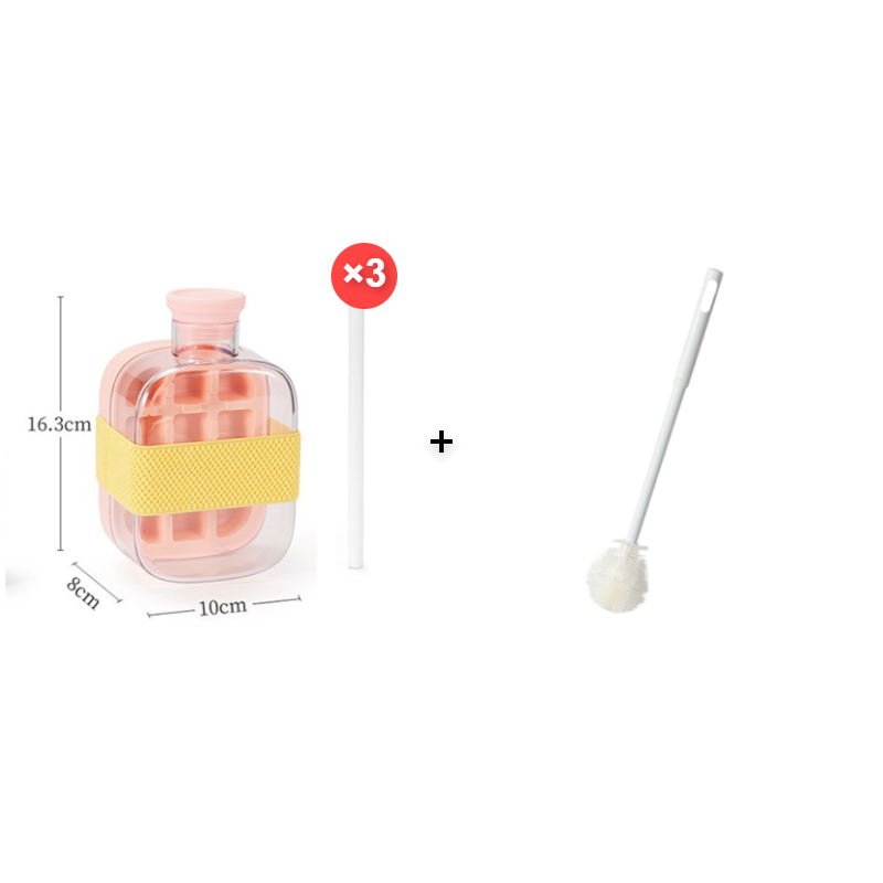 ❄️2-in-1 Ice Cube Maker Water Bottle Built-In Ice Tray, Food-Grade Silicone, Bpa-Free. Make Ice & Store Water In One Bottle – Ideal For Gym, Office & Travel! 🏋️‍♂️💼✈️