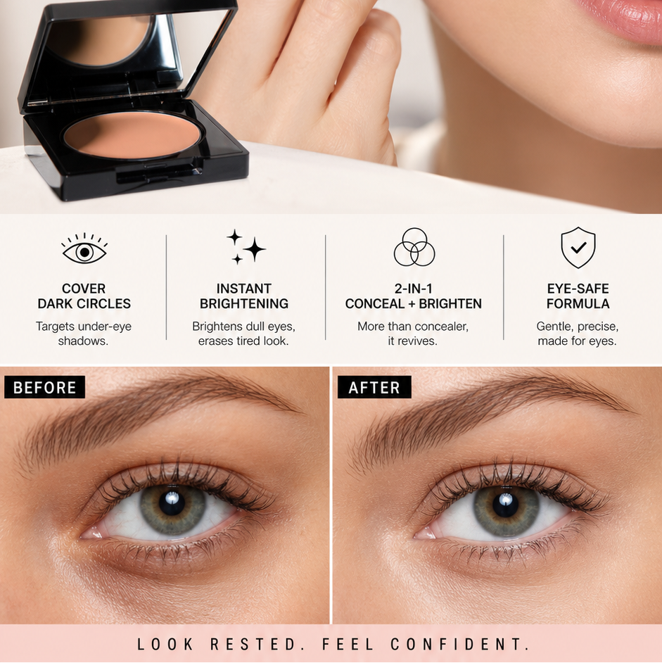 🏆 Last Day Special Price £9.99! 💐Buy 2 Get 1 Free🎁Under-Eye Brightener Cream – Dark Circle Correction & Fine Line Smoothing