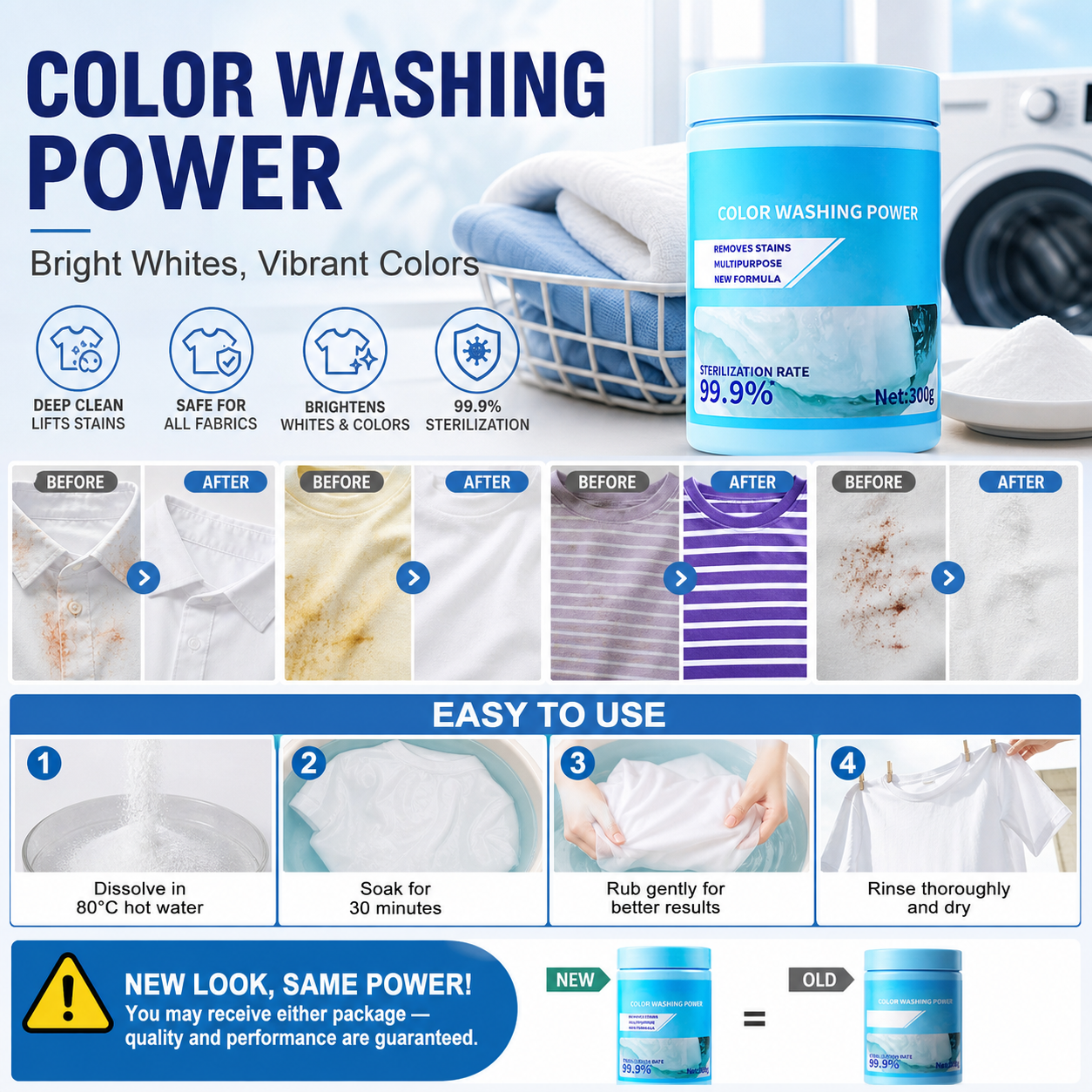 🥳HOT SALE🥳💞50K+ SOLD! Oxygen Powder – From £12.99! Brightens, removes stains & sterilizes. Fresh clothes – grab yours! ✅