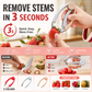 🥳HOT SALE🥳💞50K+ SOLD! Fruit Stem Remover – BUY 2 GET 1 FREE! 3-second hulling, food-grade & safe. Prep fast – grab yours! ✅