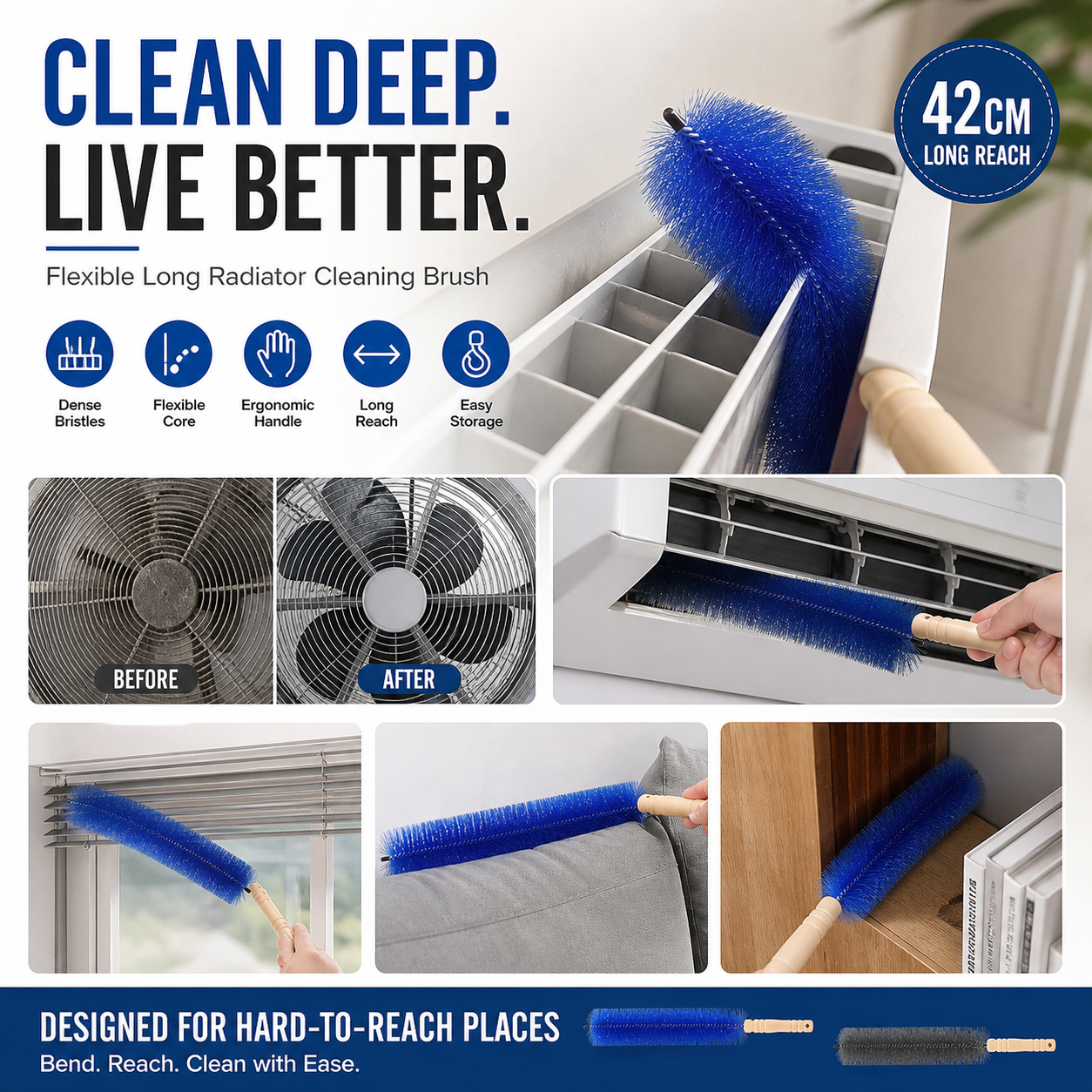 🥳HOT SALE🥳💞30K+ SOLD! Cleaning Brush – From £4.99! Bendable, long reach & dense bristles. Deep clean – grab yours! ✅