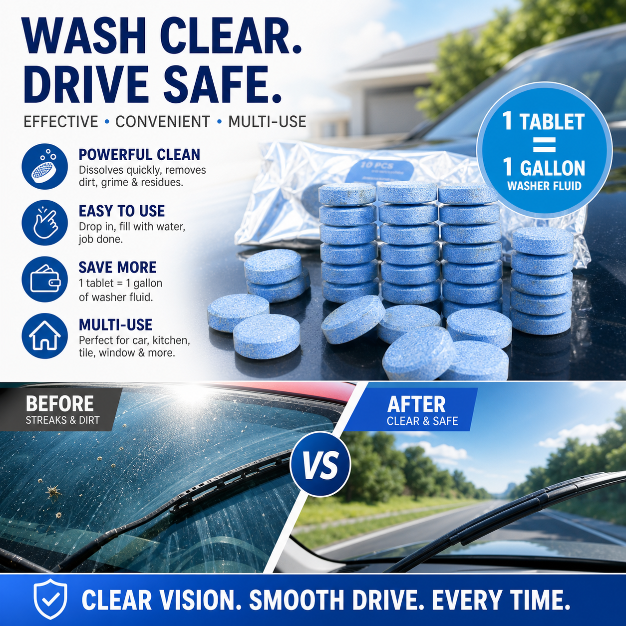 🥳HOT SALE🥳💞50K+ SOLD! Washer Tablets – From £3.99! 10 tablets = 10 gallons, removes dirt & multi-use. Save money – grab yours! ✅