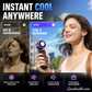 ❄️🌬️ 55% OFF!| Portable Neck Fan with Semiconductor Ice Cooling Plate | 3600mAh Foldable Personal Air Conditioner | LED Display & Type-C Charging