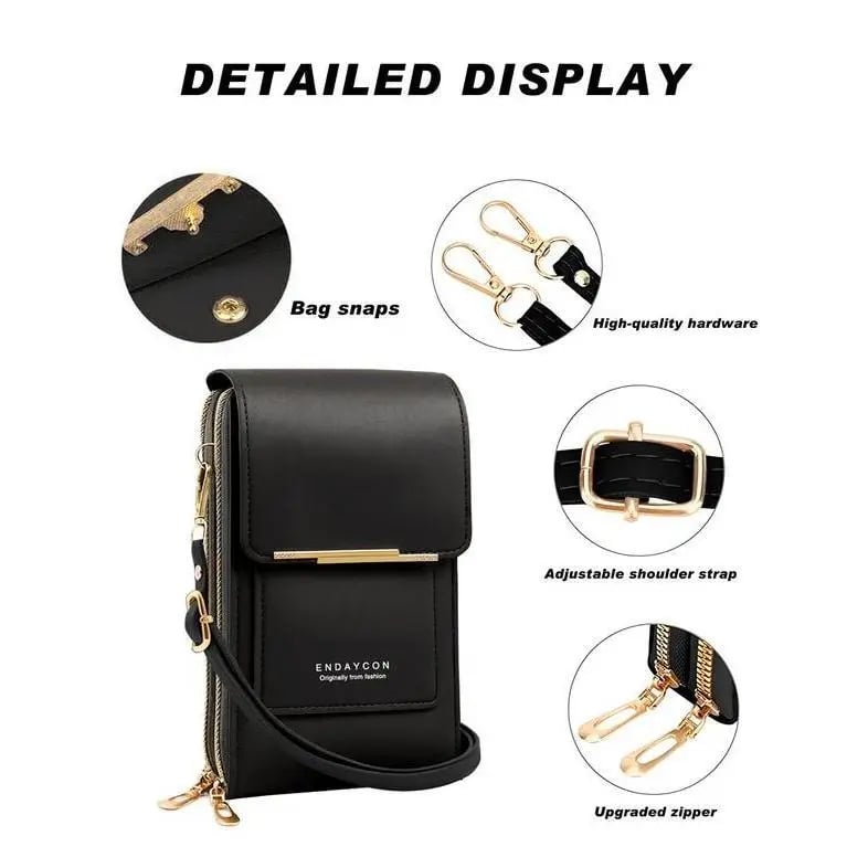 🏆Last Day Promotion：ONLY ￡13.99!!👜📱 Simple and elegant women's touchscreen crossbody phone wallet