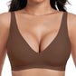💗💗💗LAST DAY SALE 50% OFF⚡50K+ SOLD!💕 Jelly Wireless Womens Comfortable Wireless Bras Push Up Bralettes Seamless Tshirts Bras Deep V Everyday Bras