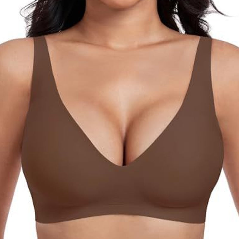💗💗💗LAST DAY SALE 50% OFF⚡50K+ SOLD!💕 Jelly Wireless Womens Comfortable Wireless Bras Push Up Bralettes Seamless Tshirts Bras Deep V Everyday Bras