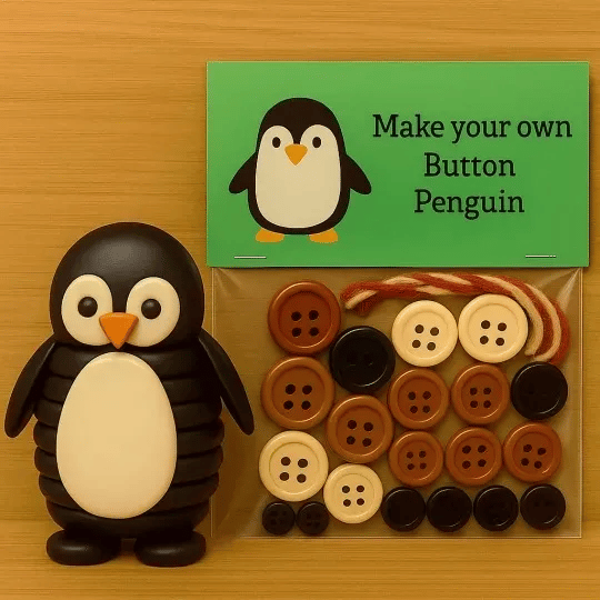 🎄 50% OFF NOW! 🎨 DIY Button Animal Ornaments - Creative Craft Kit for Kids, Develops Fine Motor Skills & Creativity 🧵📦