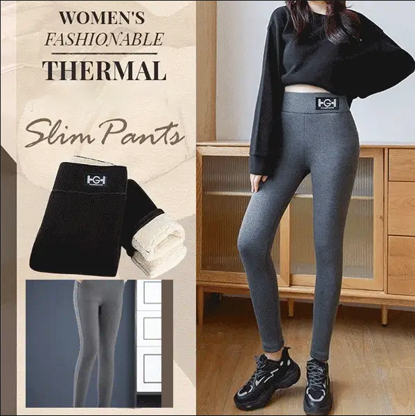👖60% OFF NOW! 🔥 Thermal Slim Fit Pants – Flattering Silhouette, Ultra Soft & All-Day Warm ✨