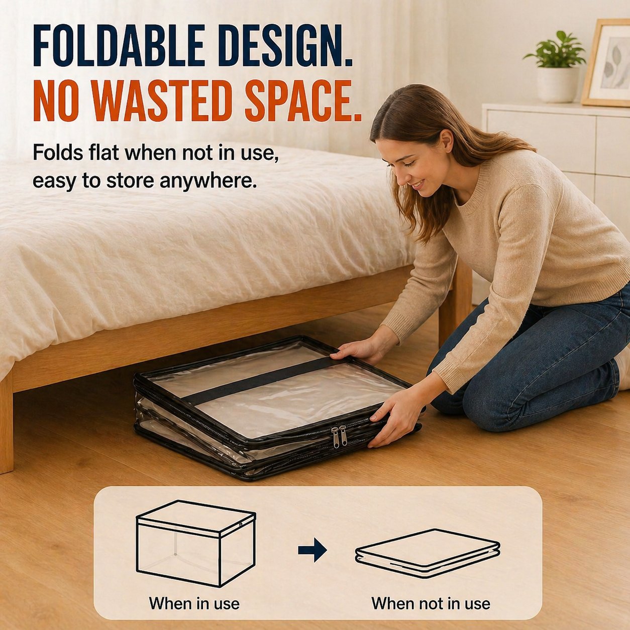 ⏰LAST DAY BUY 2 GET 1 FREE!!💕HomeVault™🇬🇧 Transparent Storage Bag – Large, Dust & Moisture-Proof with Handle✨Ultimate All-in-One Organizer for Clothes, Toys, Books, Stuffed Animals & Absolutely Everything! 🧸📚👕🧦