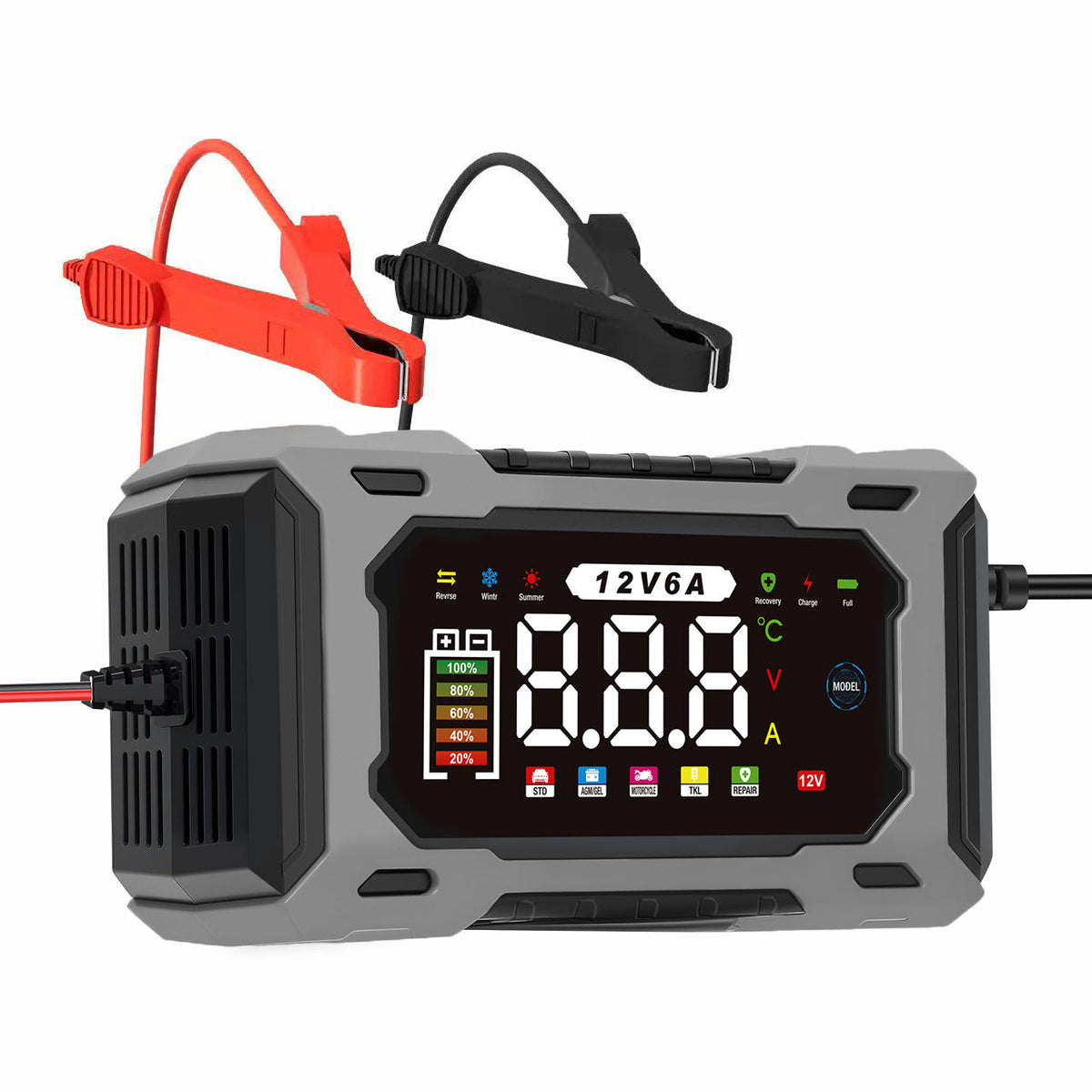 🔋 50% OFF NOW! 🚗 Smart Car Battery Charger – 9-Stage Charging, Pulse Repair & LCD Display – 12V 6A for Lead-Acid Batteries 🛡️
