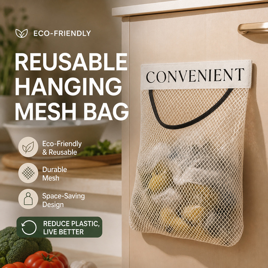 🥳HOT SALE🥳💞50K+ SOLD! Mesh Hanging Bag – From £3.99! Reusable, washable & breathable. Eco-friendly storage – grab yours! ✅