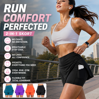 💥 Last Day! Special Sale – Only £9.99 👚Anti-Chafing Active Skort – Super soft and comfortable🔥