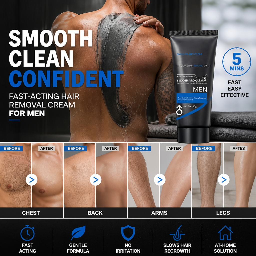 🥳HOT SALE🥳💞50K+ SOLD! Men's Hair Removal – From £5.99! Fast-acting, gentle & painless. Smooth skin – grab yours! ✅