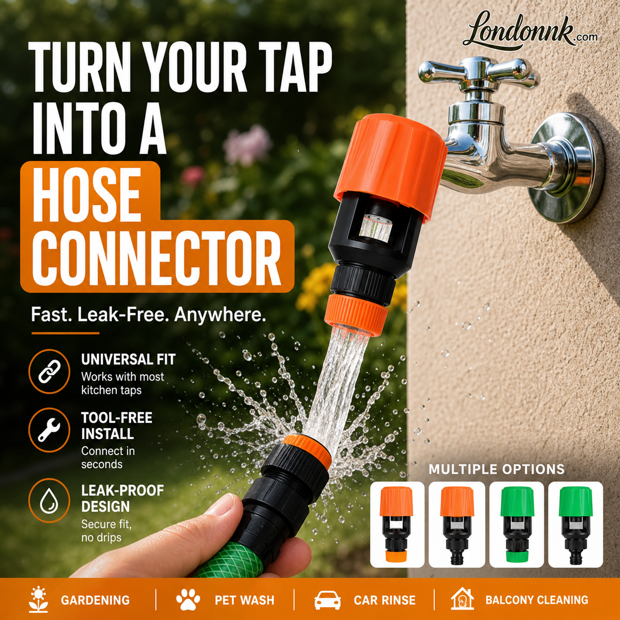 🚰🔄Universal Kitchen Tap Adapter – Connect Garden Hose & Filter 🌿💧