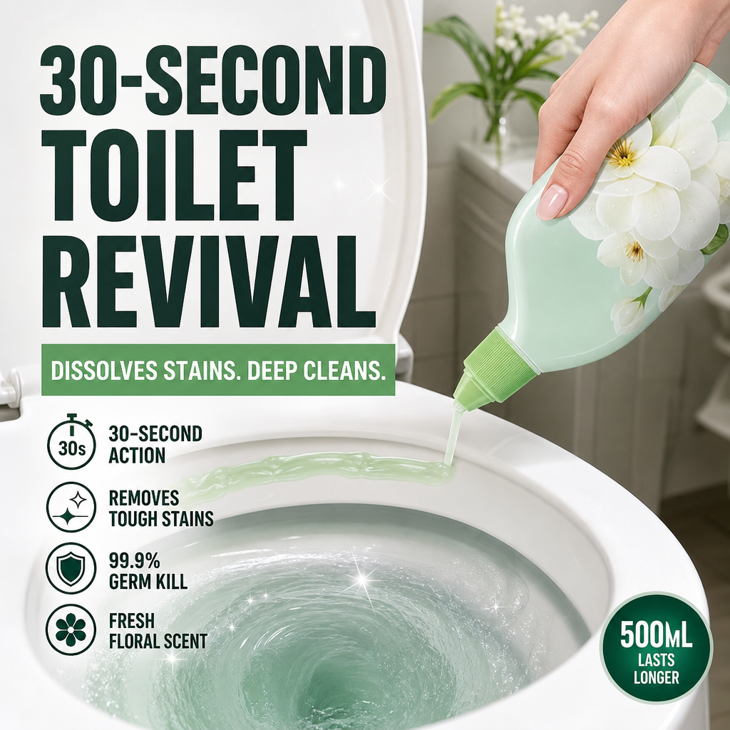 🥳2026 BESTSELLER🥾 Toilet Bowl Cleaner Gel – Rapid Stain Removal, 99.9% Bacteria Kill – Thick Clinging Formula – Odor Neutralizing – Fresh Fragrances! 🛡️💨