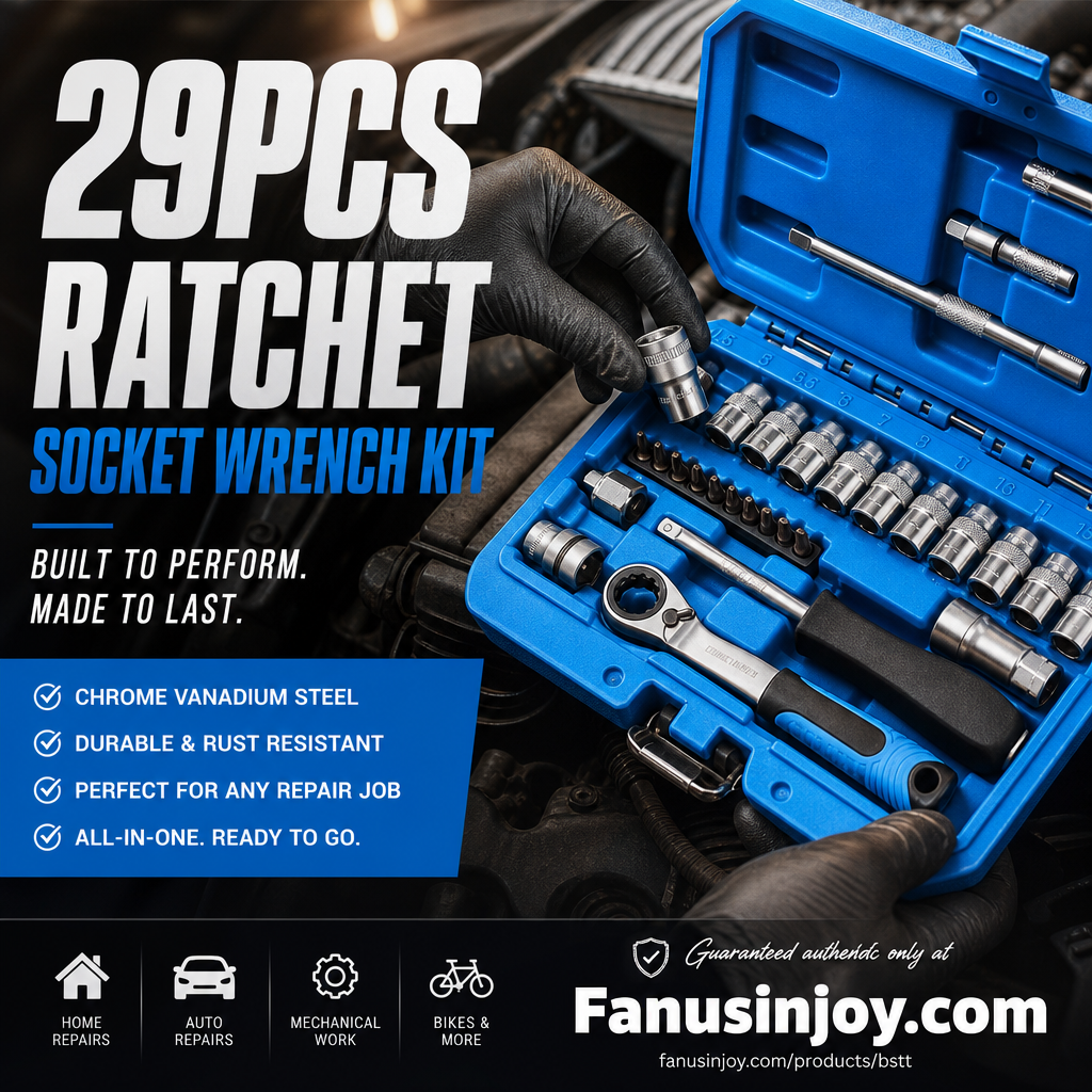 🥳HOT SALE🥳💞50K+ SOLD! Ratchet Wrench Kit – From £39.99! 29PCS, chrome-vanadium & storage case. Repair anything – grab yours! ✅