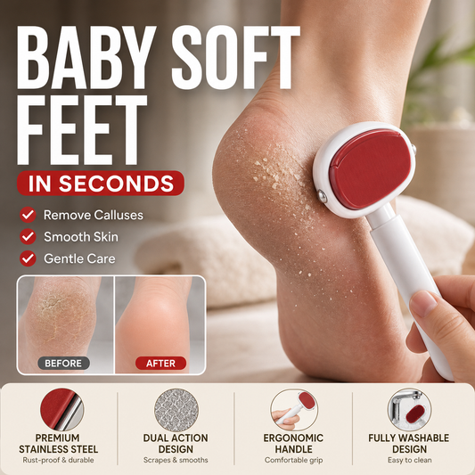 🥳HOT SALE🥳💞15K+ SOLD! Foot Scraper – From £4.99! Premium steel, dual surfaces & travel-ready. Smooth feet instantly – grab yours! ✅