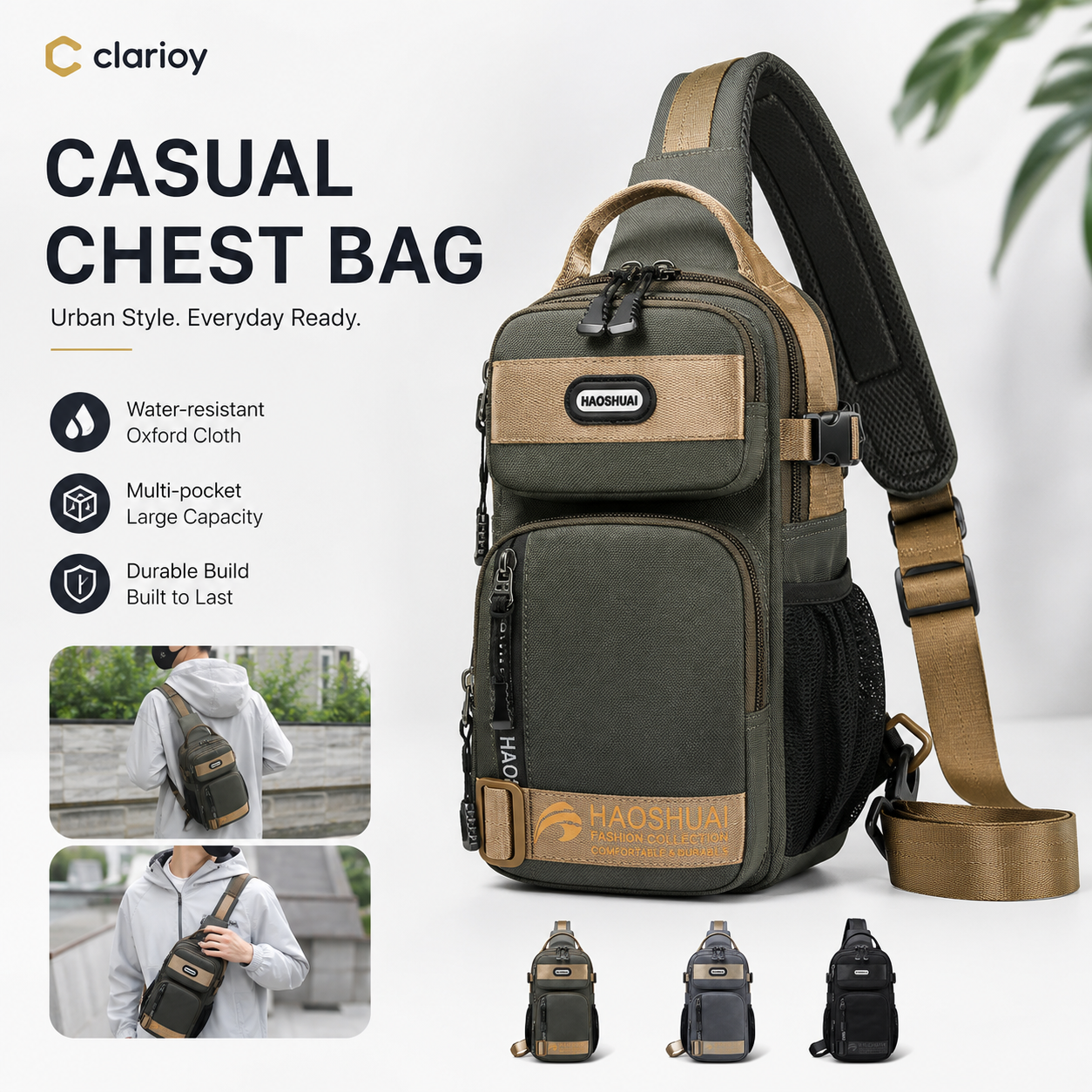 🥳2026 HOT SALE🥳💞50K+ SOLD!🎒✨ 50% OFF! Adjustable Oxford Cloth Chest Bag – Lightweight, durable & versatile. Perfect for hands‑free daily carry. Stylish & practical! 🌟👜