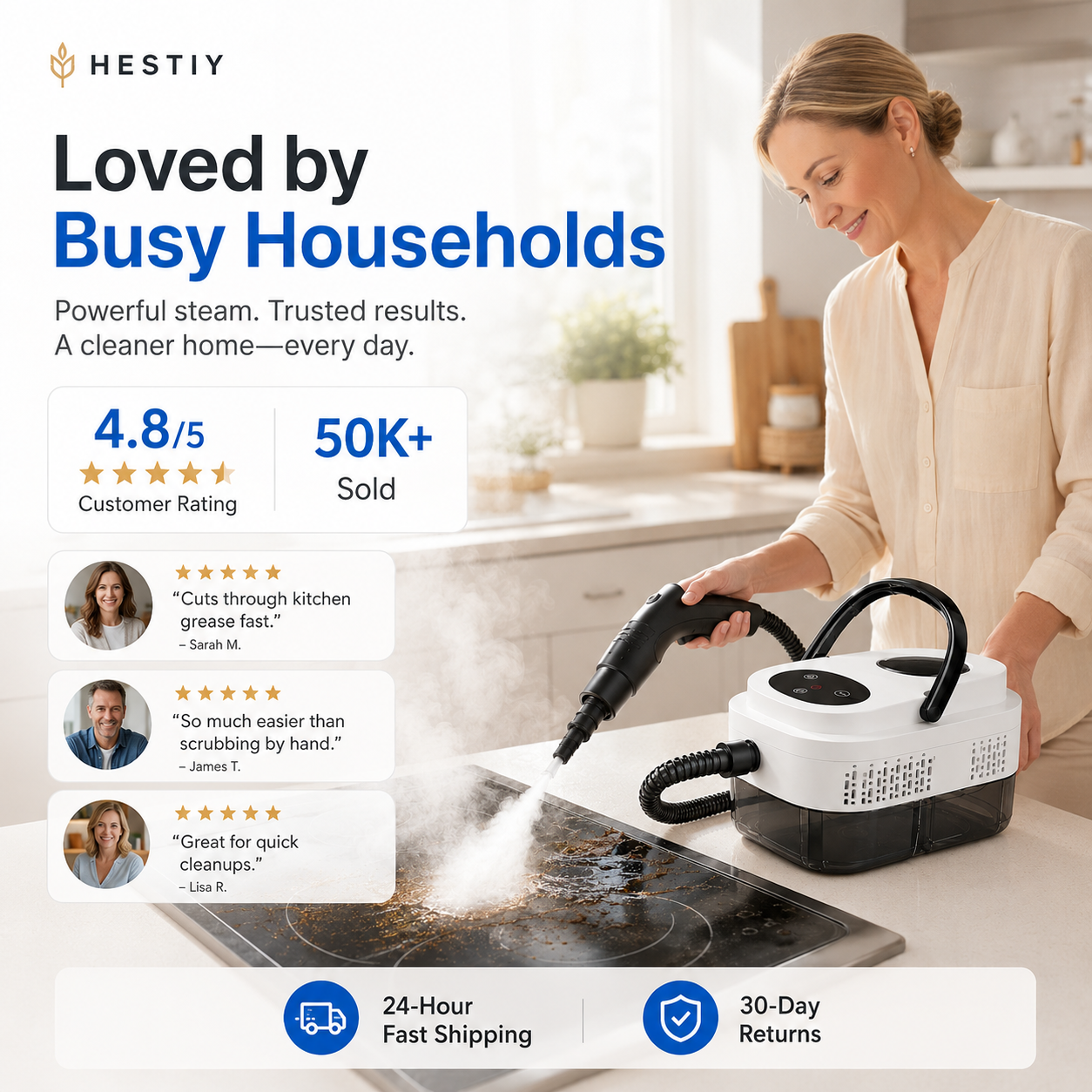 🥳HOT SALE💞50K+ SOLD!📢⏰ 75% OFF!💞Multifunctional High-Temperature Steam Cleaner for Home