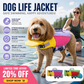 🥳HOT SALE🥳💞10K+ SOLD! Dog Life Jacket – From £12.99! Chin float support, rescue handle & high-visibility. Safe water fun – grab yours! ✅
