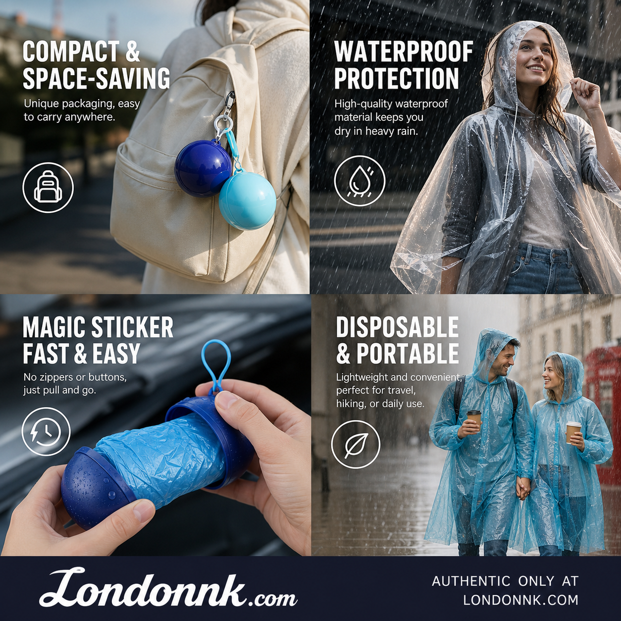 ⏰🎉Buy 1 Get 1 Free!🎉—Mini Ball Shape Disposable Raincoat