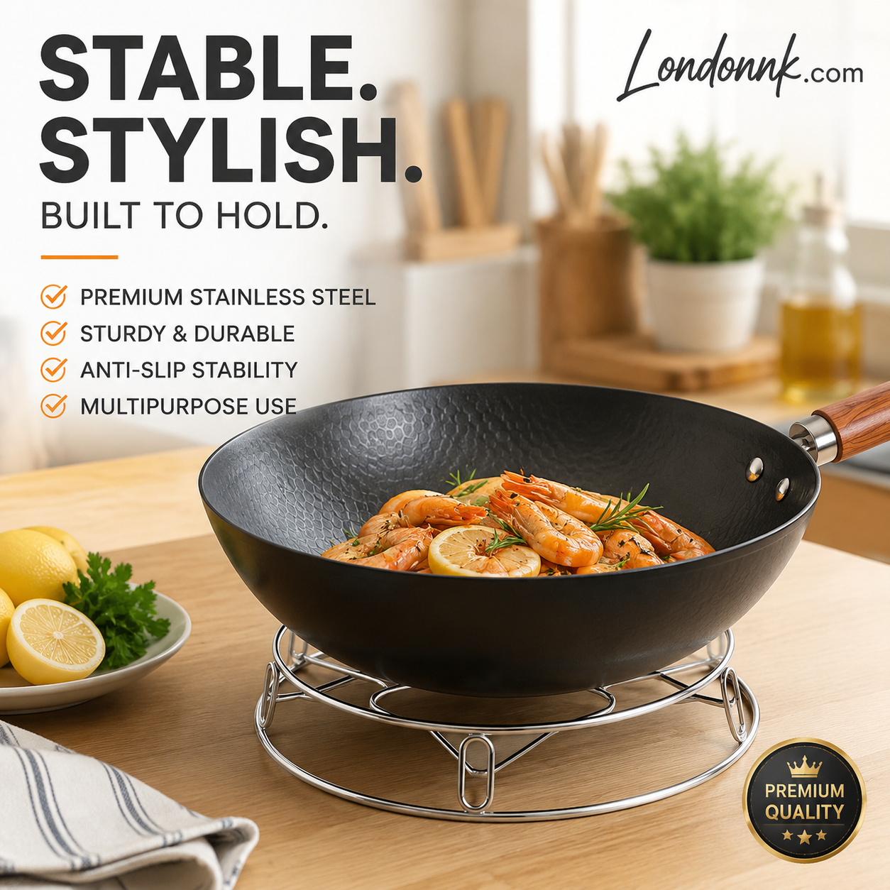 🍲 Pot holder. Stainless steel. Stable. Multi-purpose. Lightweight. 50% OFF. 🔧