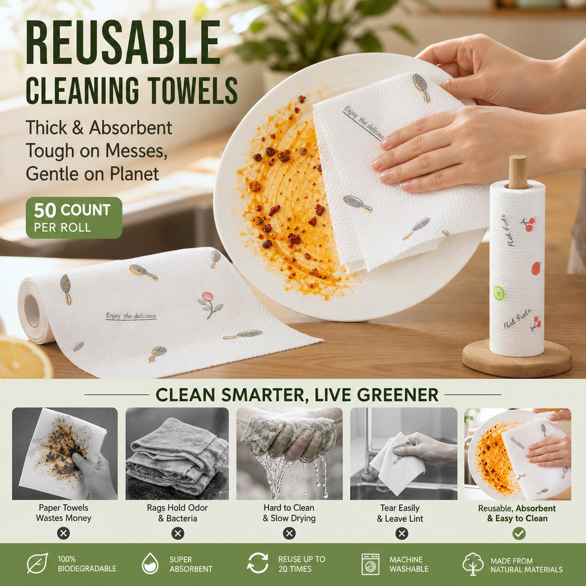 🥳HOT SALE🥳💞50K+ SOLD! Reusable Wipes – From £5.99! Washable, durable & eco-friendly. Save money, protect the planet – grab yours! ✅