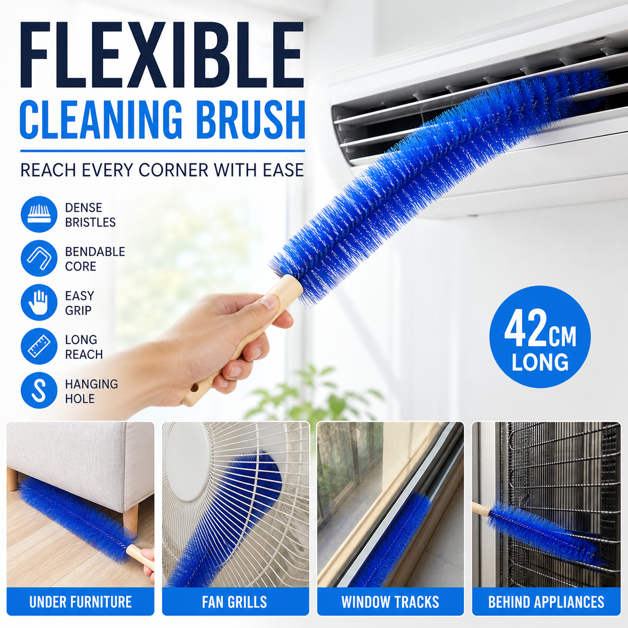 🥳HOT SALE🥳💞30K+ SOLD! Cleaning Brush – From £4.99! Bendable, long reach & dense bristles. Deep clean – grab yours! ✅
