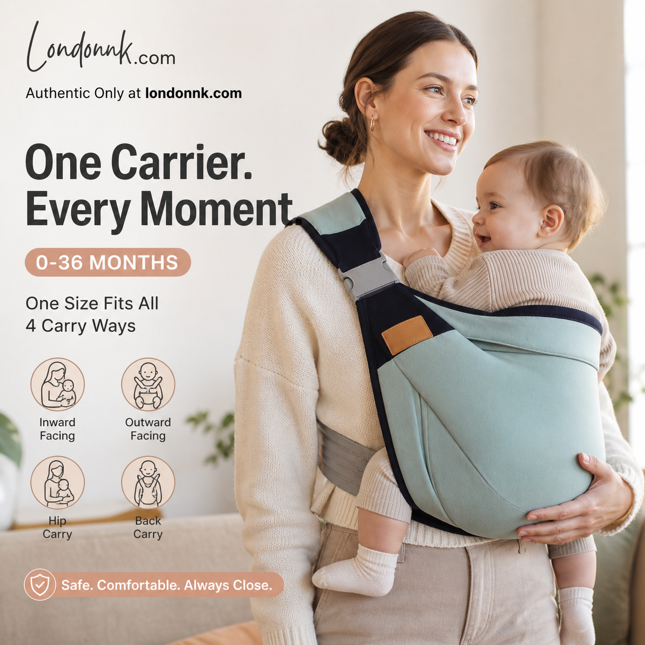 🎉 2026 Sale — Over 30,000 Sold! 👶 4-in-1 Breathable Baby Carrier – 0-36 Months, Front/Back/Facing In/Out – Hands-Free Comfort for Parent & Baby! ✨
