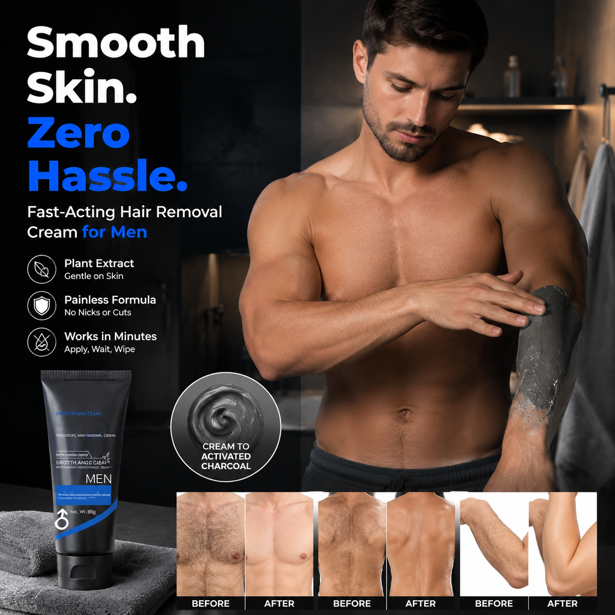 🥳HOT SALE🥳💞50K+ SOLD! Men's Hair Removal – From £5.99! Fast-acting, gentle & painless. Smooth skin – grab yours! ✅
