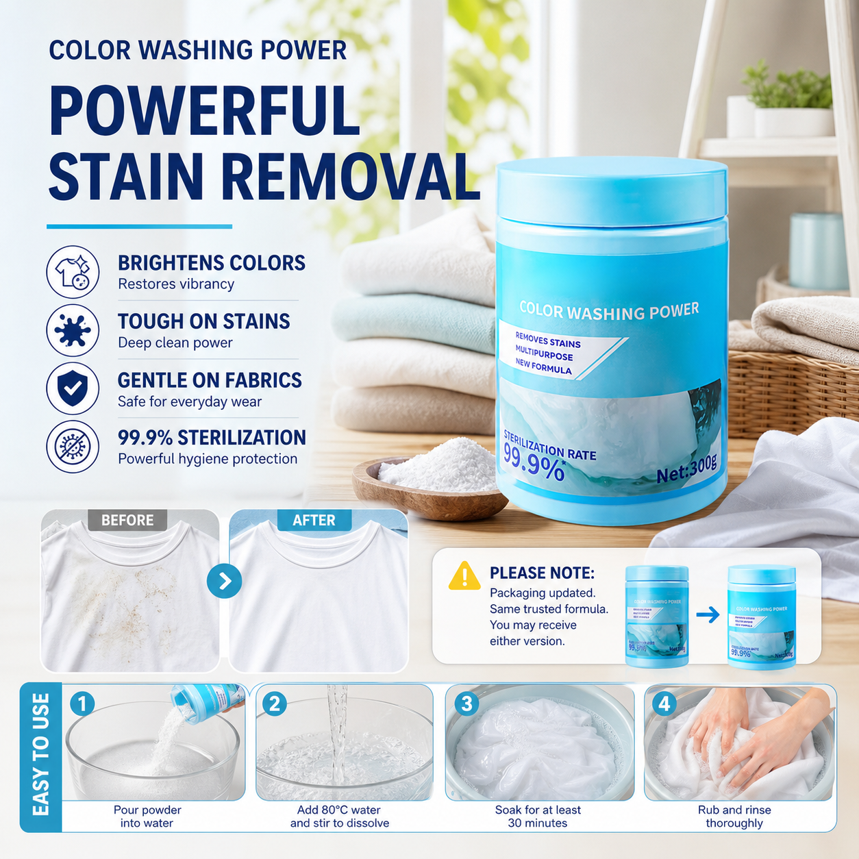 🥳HOT SALE🥳💞50K+ SOLD! Oxygen Powder – From £12.99! Brightens, removes stains & sterilizes. Fresh clothes – grab yours! ✅