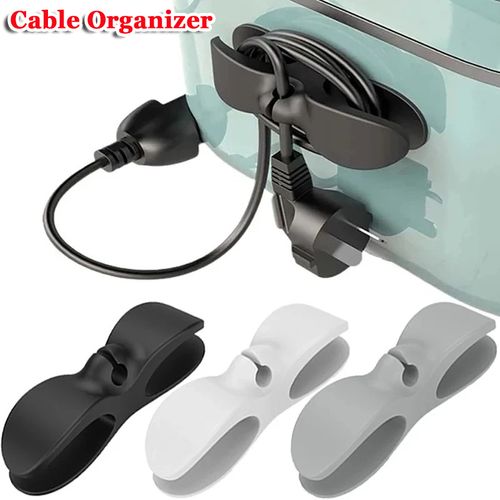 ⚡LAST DAY 45% OFF – Adhesive Cable Management Clips · 35K+ SOLD! · Strong Stick-On, ABS Plastic, Cable-Safe Curve, Universal Fit for Kitchen Appliances, Space-Saving 🔌🧹