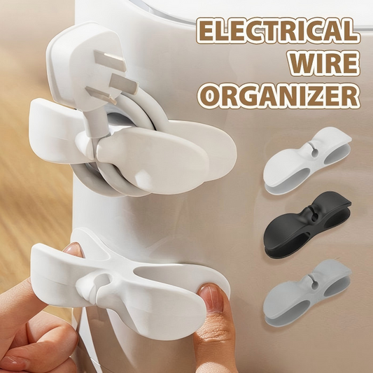 ⚡LAST DAY 45% OFF – Adhesive Cable Management Clips · 35K+ SOLD! · Strong Stick-On, ABS Plastic, Cable-Safe Curve, Universal Fit for Kitchen Appliances, Space-Saving 🔌🧹