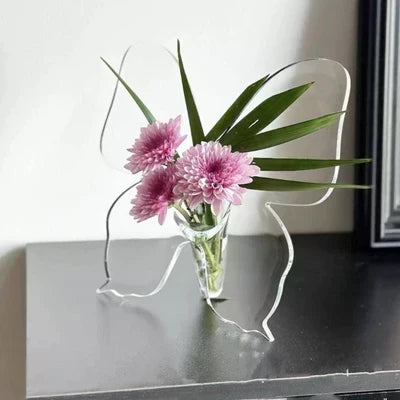 🦋 Save 50%! 💐 Butterfly Vase – Transparent, decorative & elegant ✨