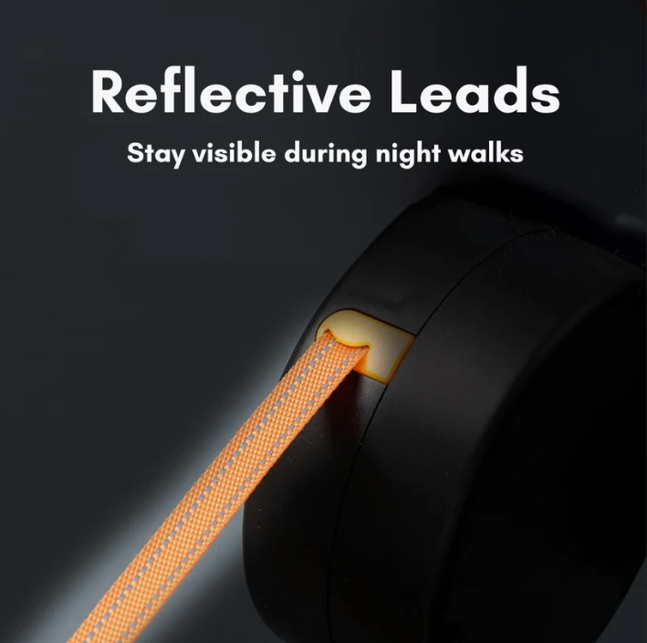 ⏰HOT SALE – LAST CHANCE⏰ Multi-Functional Pet Walking Leash – Retractable 3m, Reflective – Flashlight & Waste Bag Holder – Comfort Grip! 🔥